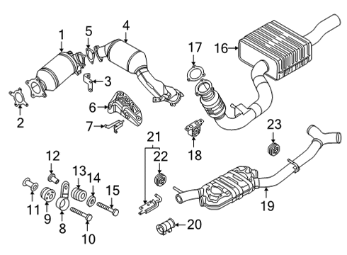 2022 Audi A7 Sportback Exhaust Components Diagram 1