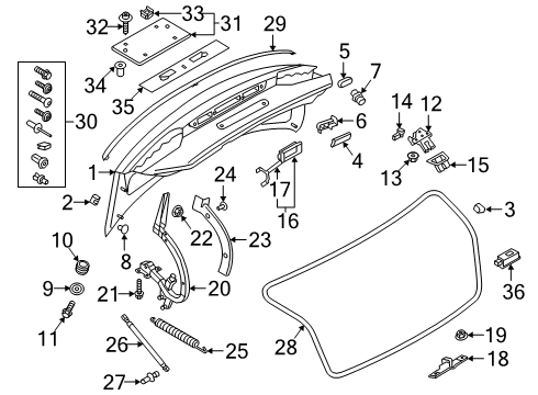 2018 Audi A5 Quattro Trunk Lid Diagram 2