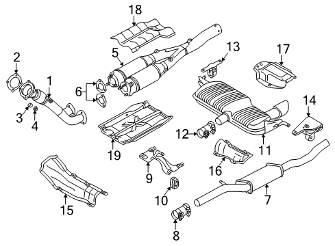 2006 Audi TT Exhaust Components Diagram 1