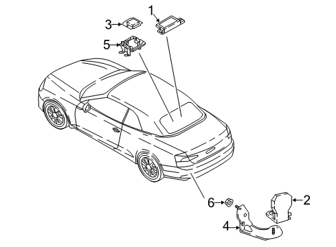 2023 Audi S5 Communication System Components Diagram 2