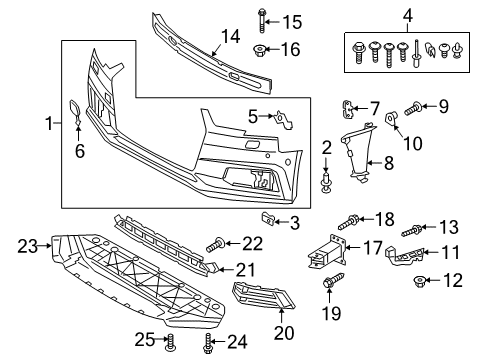 2019 Audi A4 Front Bumper