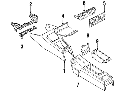 1992 Audi 80 Quattro Center Console