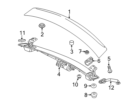 2011 Audi TTS Quattro Trunk Lid - Spoiler