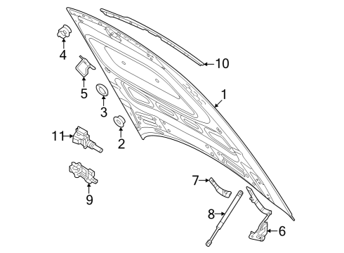 2022 Audi e-tron GT Hood & Components