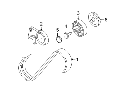 2005 Audi A6 Quattro Roller Diagram for 077-903-341