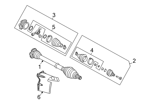 2014 Audi S6 Drive Axles - Front Diagram 2