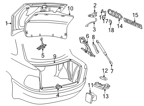 1996 Audi A4 Trunk