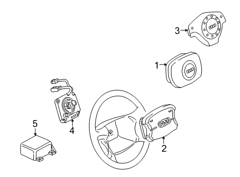 2002 Audi Allroad Quattro Control Module Diagram for 4Z7-959-655-E