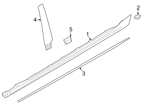 2022 Audi A5 Sportback Exterior Trim - Pillars