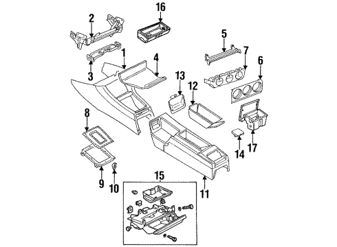 1998 Audi Cabriolet Center Console