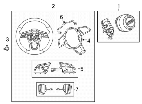 2024 Audi A3 Steering Wheel & Trim