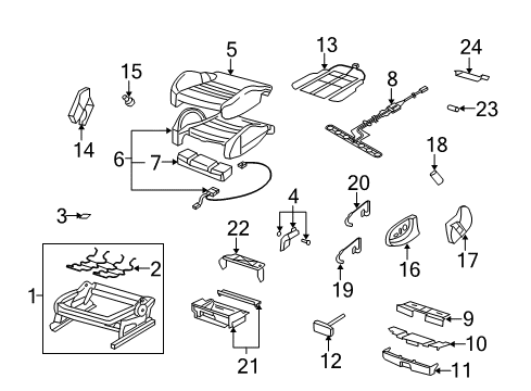 2008 Audi RS4 Front Seat Components Diagram 6