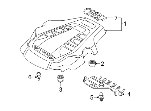 2018 Audi A6 Quattro Engine Appearance Cover