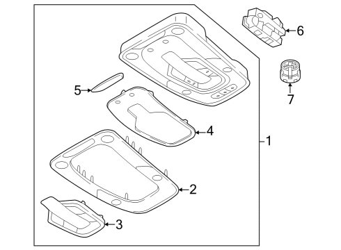 2023 Audi RS Q8 Overhead Console