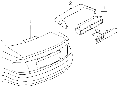 1999 Audi A8 Quattro High Mount Lamps