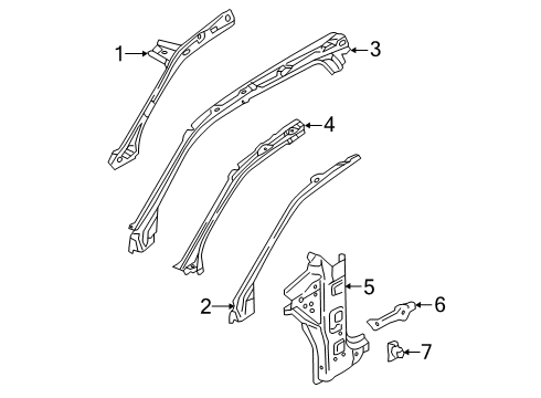 2023 Audi Q7 Hinge Pillar