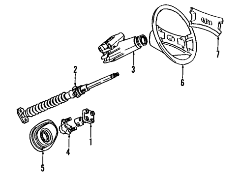 1990 Audi 80 Quattro Steering Column & Wheel, Steering Gear & Linkage Diagram 3