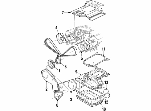 1998 Audi Cabriolet Engine Parts, Mounts, Cylinder Head & Valves, Camshaft & Timing, Oil Cooler, Oil Pan, Oil Pump, Crankshaft & Bearings, Pistons, Rings & Bearings