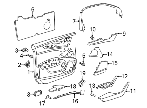 2022 Audi A6 allroad Interior Trim - Front Door Diagram 1