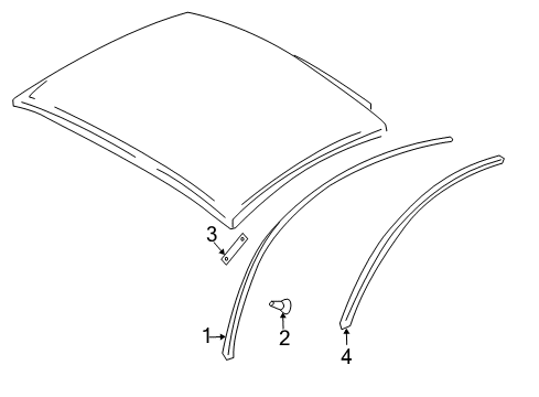 2012 Audi TT RS Quattro Exterior Trim - Roof