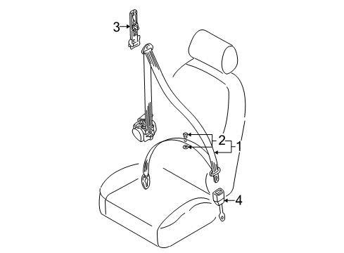 2004 Audi S4 Front Seat Belts