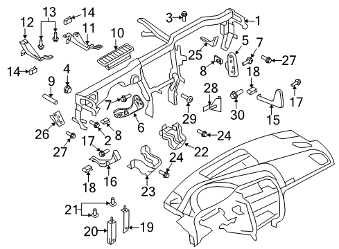 2013 Audi RS5 Cluster & Switches, Instrument Panel Diagram 3