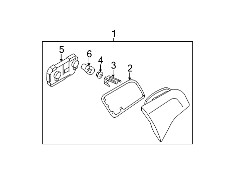 2007 Audi A4 Tail Lamp Assembly Diagram for 8E5-945-094-A