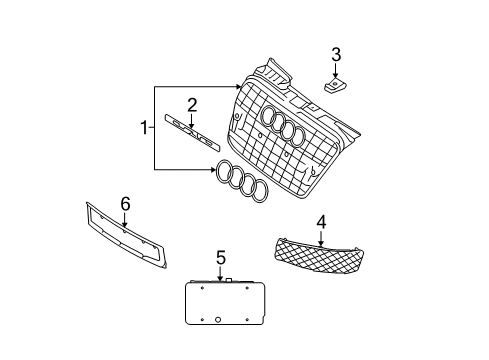 2007 Audi RS4 Grille & Components