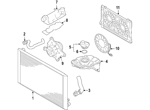 2010 Audi A6 Quattro Expansion Tank Diagram for 4F0-121-403-M