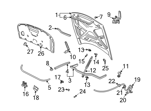 1998 Audi A6 Quattro Hood & Components