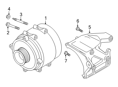 2019 Audi A6 Quattro Mount Bracket Diagram for 06M-903-143-AG