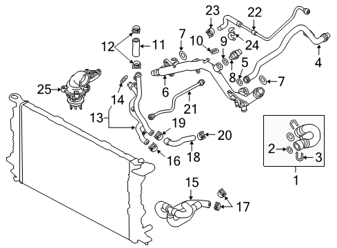 2012 Audi A7 Quattro Hoses, Lines & Pipes Diagram 2