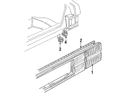 1985 Audi 4000 Tail Lamps Diagram 2