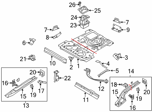 2007 Audi A3 Quattro Rear Body - Floor & Rails