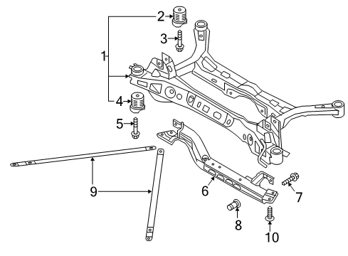 2017 Audi TT Quattro Suspension Mounting - Rear