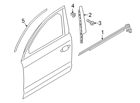 2015 Audi S8 Exterior Trim - Front Door