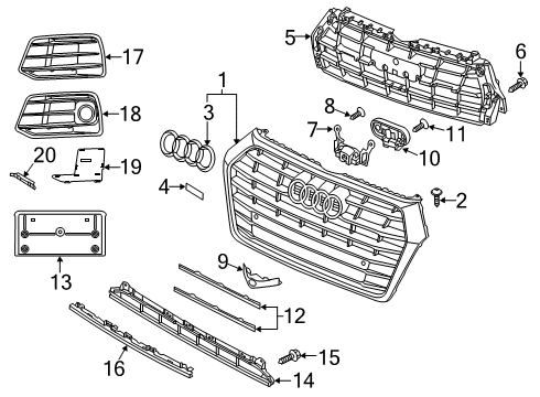 2018 Audi Q5 Grille & Components