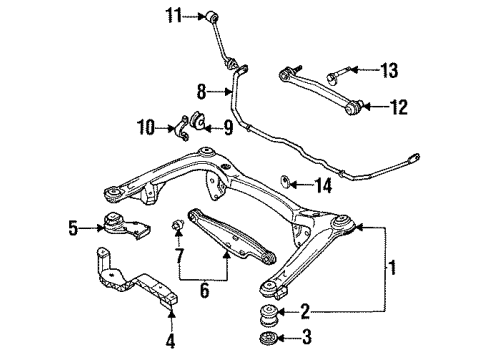 1994 Audi 90 Quattro Crossmembers & Components - Rear