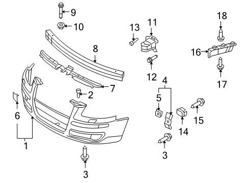 2007 Audi A3 Quattro Front Bumper