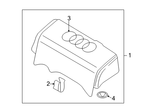 2008 Audi S5 Engine Appearance Cover