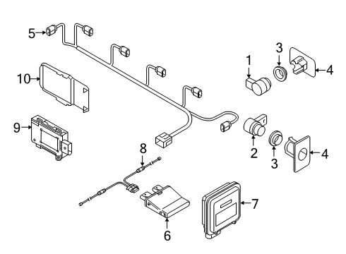 2021 Audi Q8 Electrical Components - Rear Bumper