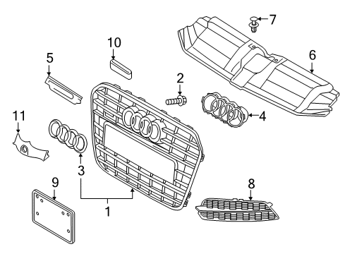 2016 Audi A6 Grille & Components