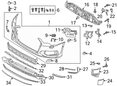 2022 Audi S6 Bumper Cover - Front