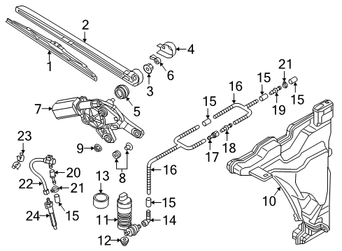 2017 Audi A4 allroad Lift Gate - Wiper & Washer Components