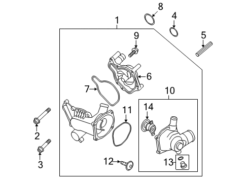 2015 Audi R8 Water Pump Diagram 1