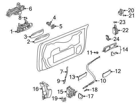 2004 Audi S4 Front Door - Lock & Hardware