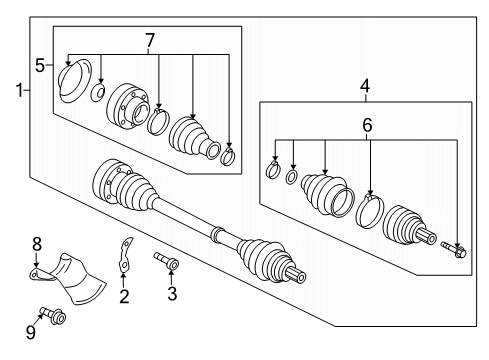 2022 Audi A5 Sportback Drive Axles - Rear