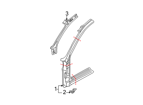 2005 Audi Allroad Quattro Hinge Pillar