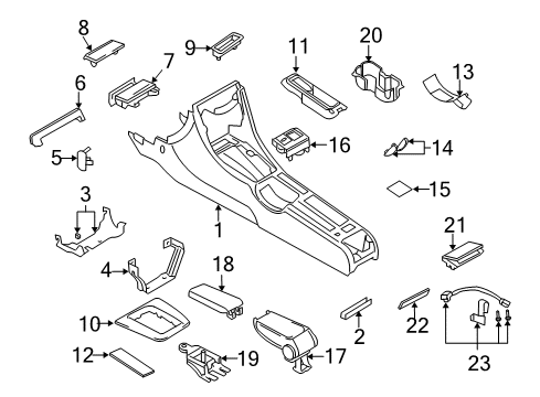 2007 Audi RS4 Cup Holder Diagram for 8E0-862-533-D-5PR