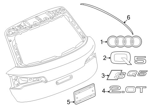 2022 Audi Q5 Exterior Trim - Lift Gate